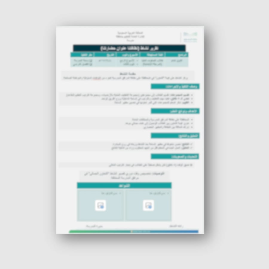 تقرير تنفيذ النشاط اللاصفي: نظافتنا عنوان حضارتنا الاسبوع الرابع اليوم الثالث -الذوق العام (صفوف عليا)