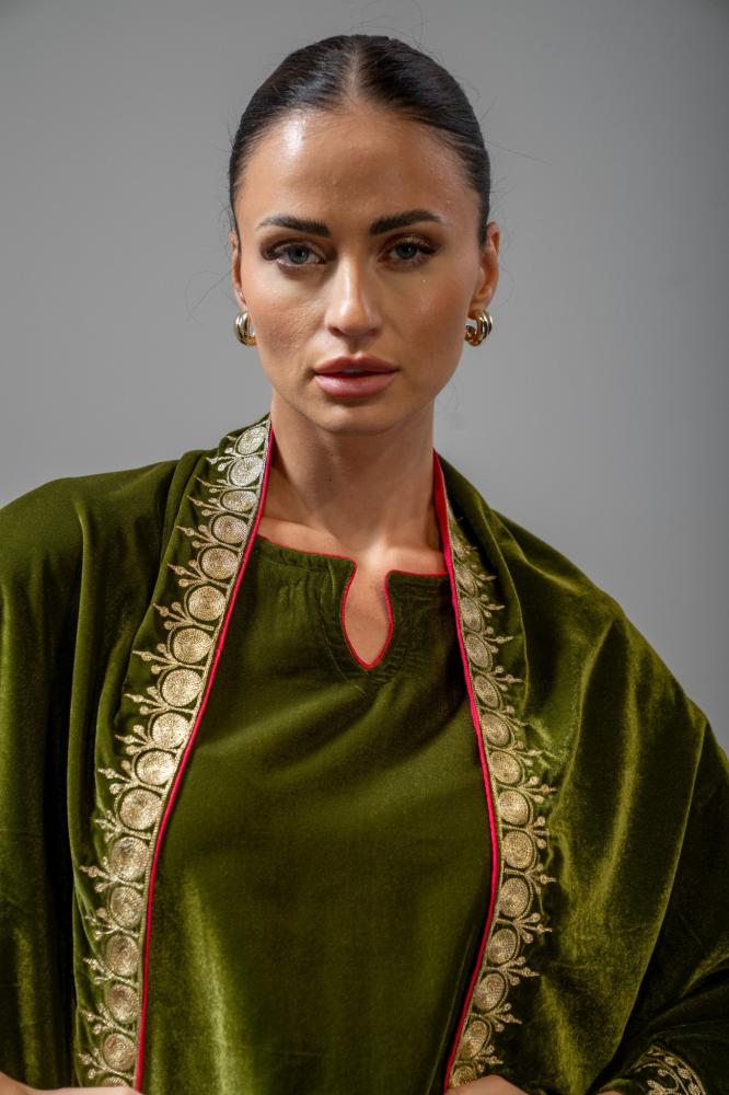 Velvet set with Kashmiri embroidery from Bella selections