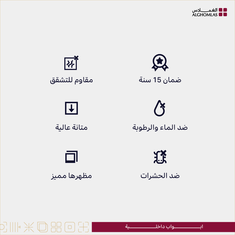 باب داخلي بريميوم | الجوز الغامق | 860