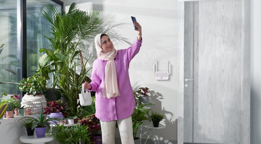 صورة توضيحية للإنترنت المنزلي من STC