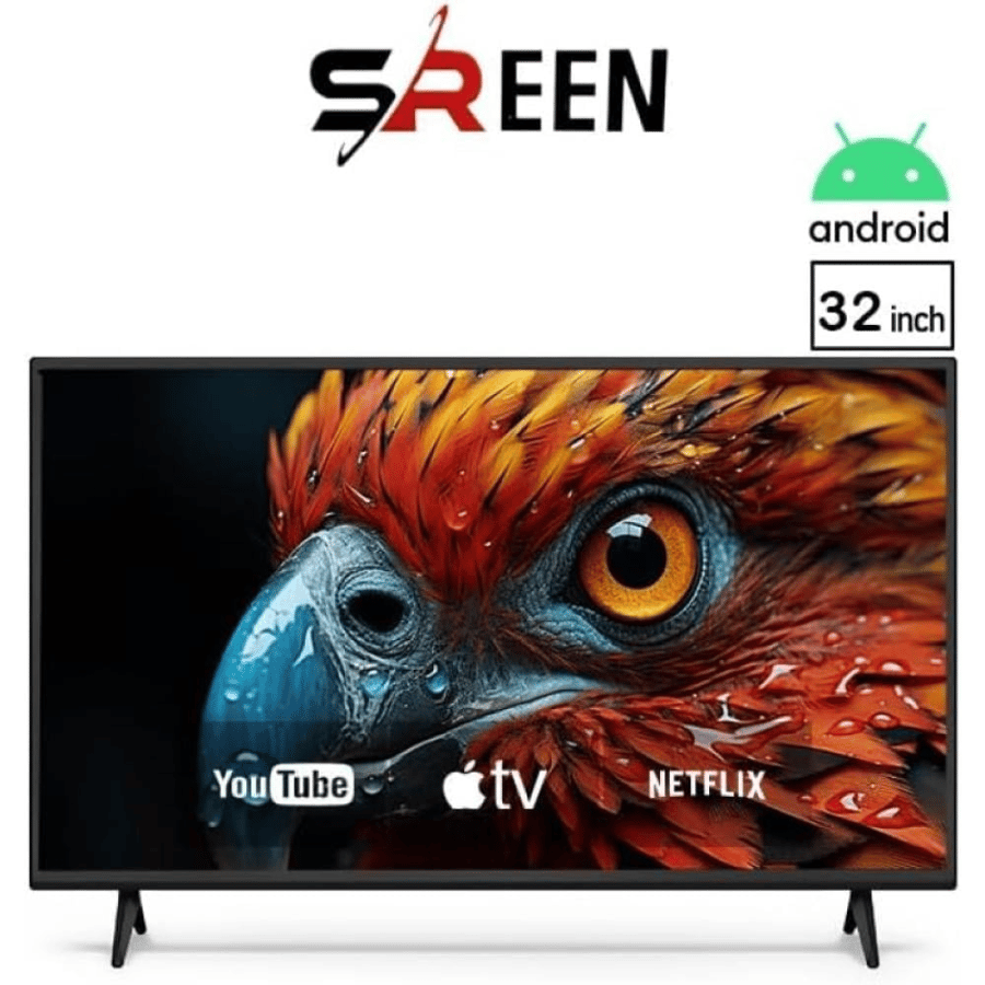 سرين شاشة LED ، مقاس 32 بوصة ، HD Ready ، اندرويد 14 ، سمارت - SRET-32S1