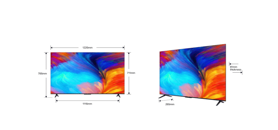 تي سي ال شاشة LED ، مقاس 55 بوصة ، SMART 4K ، HDR10 ، UHD ، GOOGLE ، م/ 55P69B
