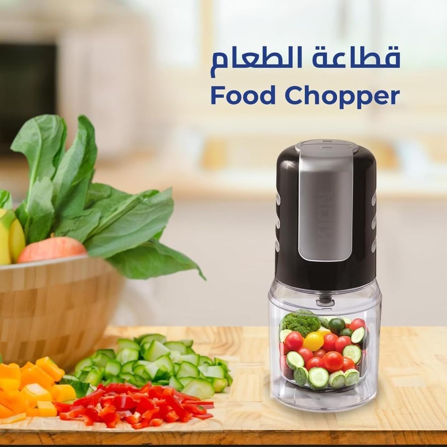 كيون قطاعة طعام , سعة 500 مل , بلاستيك , سرعتين , 300 واط , أسود - 340-SS-KHR/5008