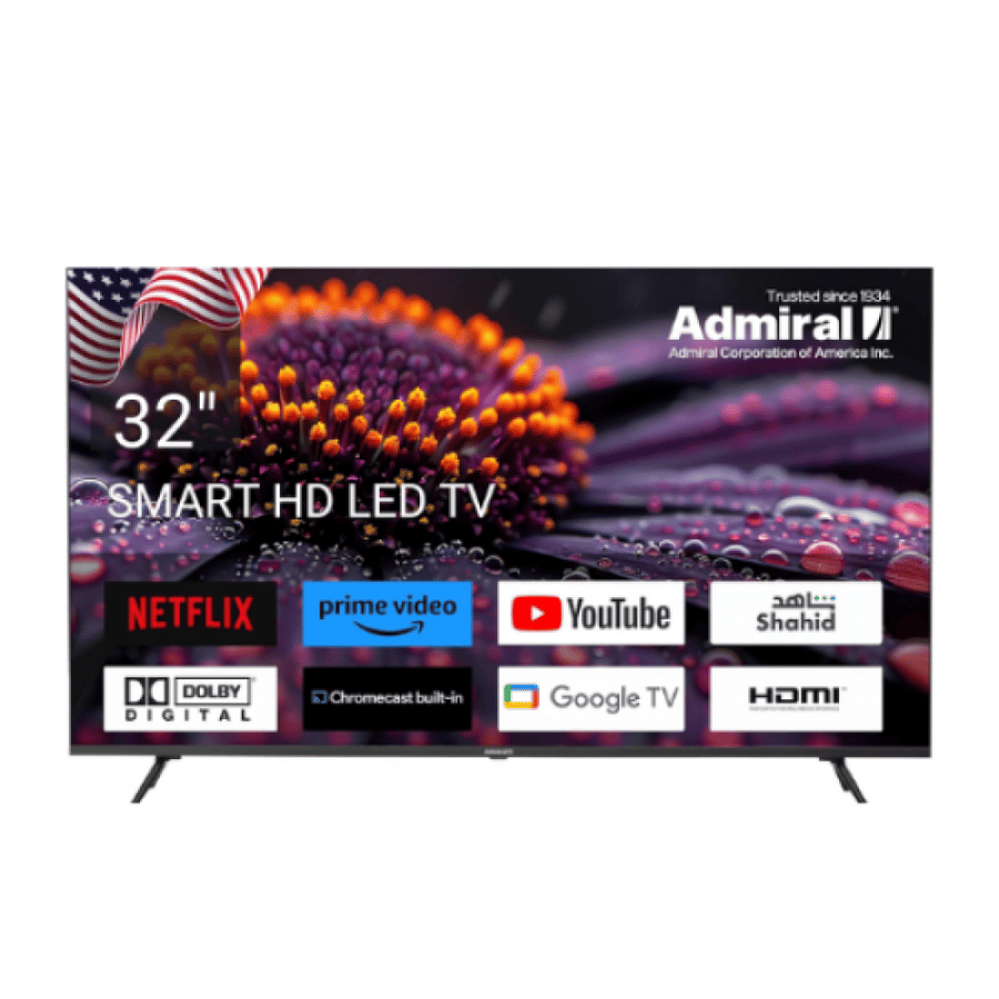 ادميرال شاشة LED ، مقاس 32 بوصة ، SMART ،  HD  ، م/ ADL32JMSACP