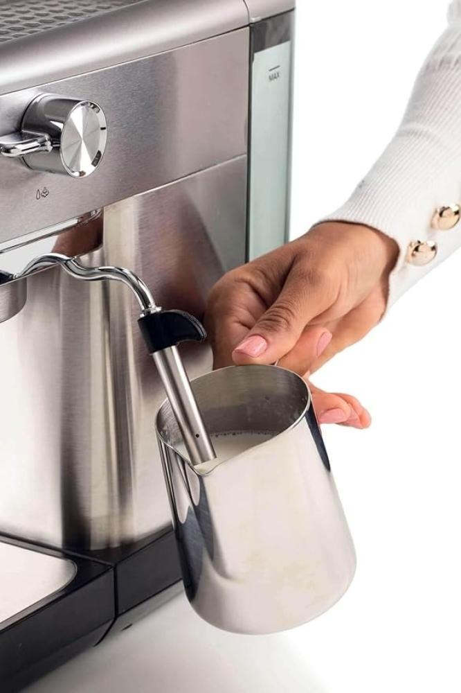 أريتي ماكينة صنع القهوة ، سعة 1.1 لتر ، الإسبريسو والكابتشينو الكريمي والشاى ، جهاز صانع رغوة الحليب ، للقهوة المطحونة والكبسولات ، 1300 واط ، فضي - ART1380