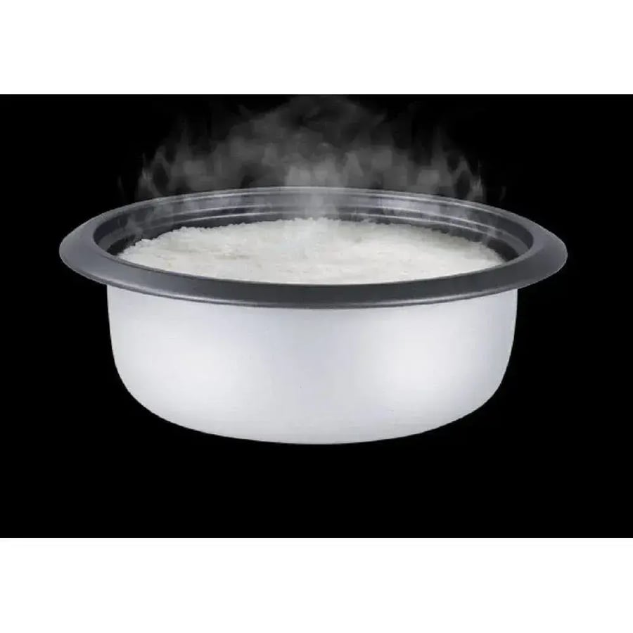 بالسون طباخ الأرز الكهربائية  1.8 لتر، مع جهاز بخار، وعاء داخلي غير لاصق ، غطاء زجاجي مقوى ، صفيحة تسخين ، مع كوب قياس وملعقة ، 700 واط ، ابيض - 40024