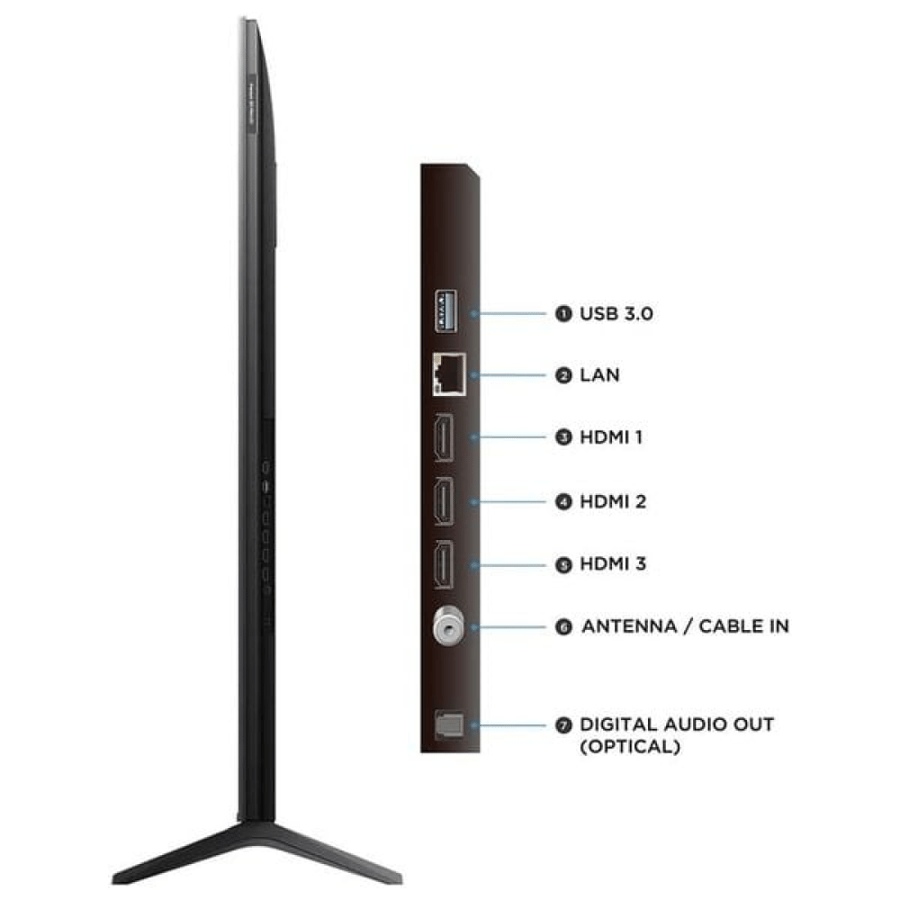 تي سي ال شاشة MINI LED QD، مقاس 55 بوصة ، SMART 4K ، HDR10 ، UHD ، GOOGLE ، دولابي اتموس - 55C6KS