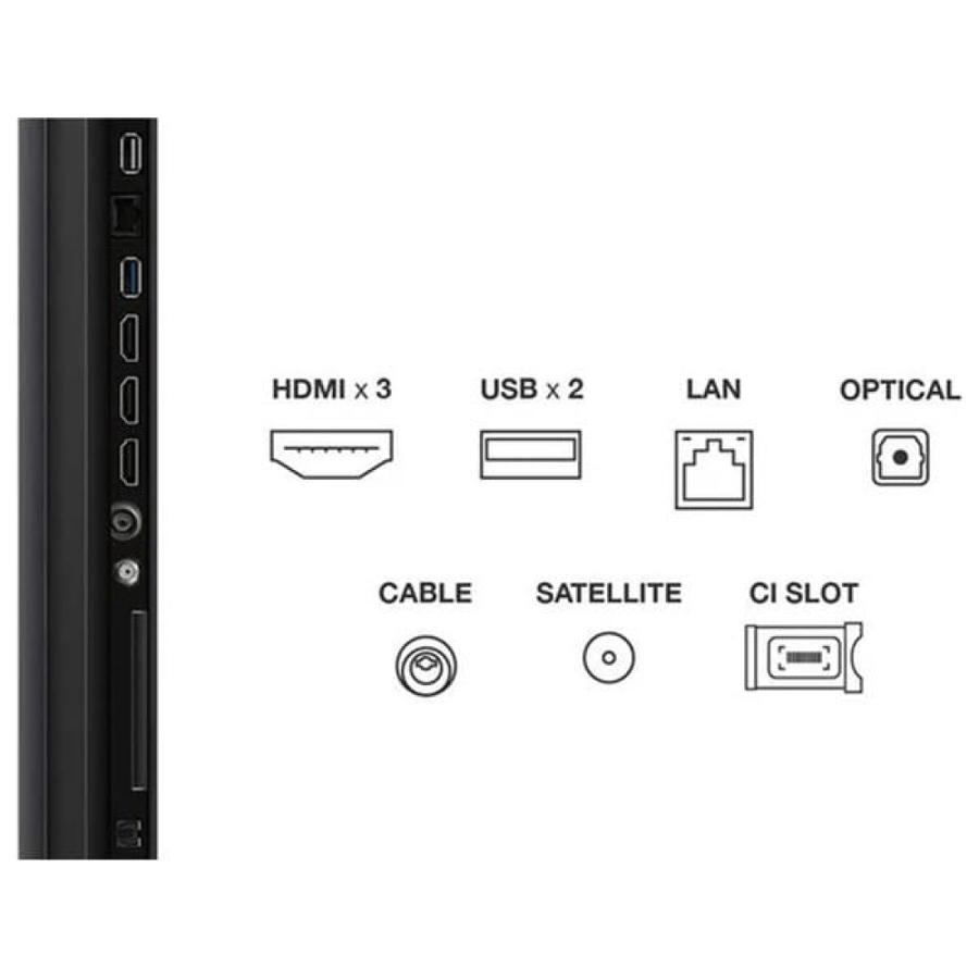 تي سي ال شاشة MINI LED QD، مقاس 55 بوصة ، SMART 4K ، HDR10 ، UHD ، GOOGLE ، دولابي اتموس - 55C6KS