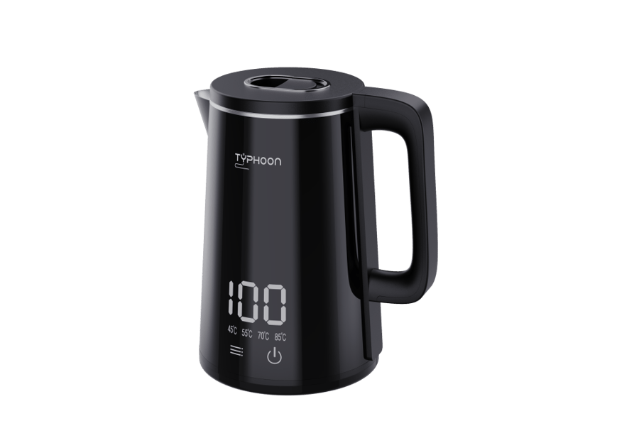 تايفون غلاية كهربائية رقمية , سعة 1.8 لتر , تعمل باللمس , 1500 واط , اسود - TY-01-013