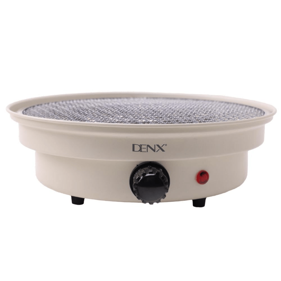 دينكس شواية كهربائية , 140 ملم , سطح طهي غير لاصق , تحكم حراري , متعدد الوظائف , ضوء LED يوضح حالة الشواية , 1000 واط , اوف وايت - DX2811
