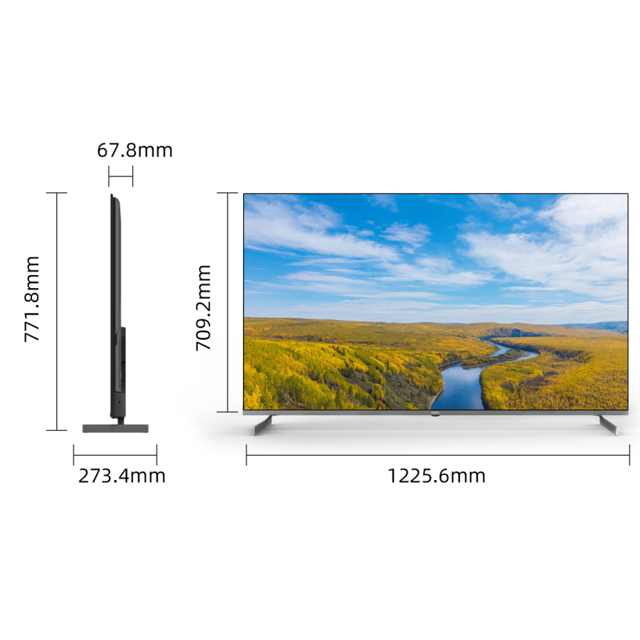 تشيك شاشة QLED ، مقاس 55 بوصة ، 4K UHD ، GOOGLE TV ، Dolby Atmos ، HDR10 ، سمارت - U55QM10S