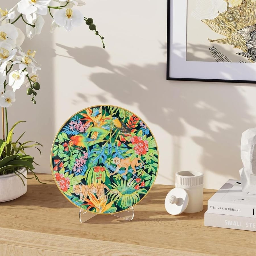 Acrylic Plate Display Stand , 3 Inch 5PCS Clear Acrylic Display Holder