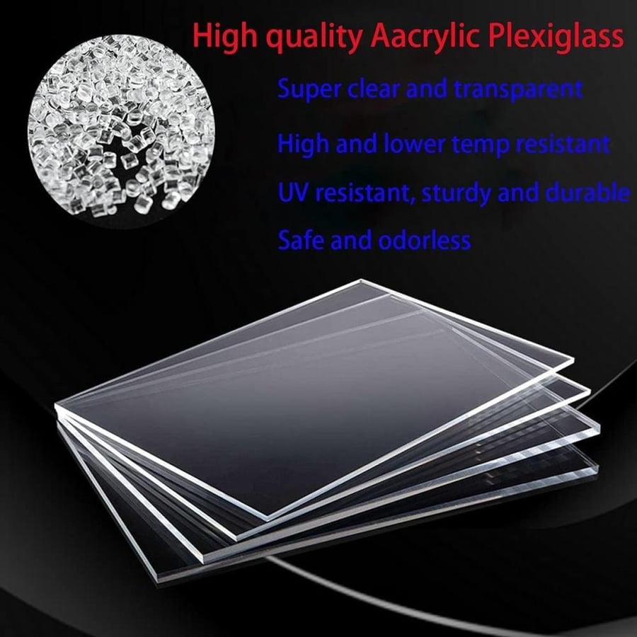 10pcs Acrylic Sheet 1mm Clear Acrylic Plexiglass Plastic Sheets for Crafts, 1mm Acrylic Plastic Sheet for Painting, Picture Frame, Printing etc(15 x 10cm cm)