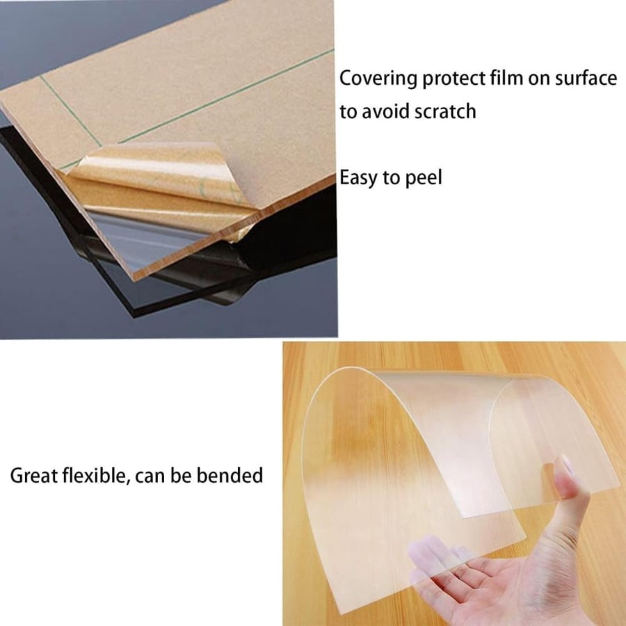 10pcs Acrylic Sheet 1mm Clear Acrylic Plexiglass Plastic Sheets for Crafts, 1mm Acrylic Plastic Sheet for Painting, Picture Frame, Printing etc(15 x 10cm cm)