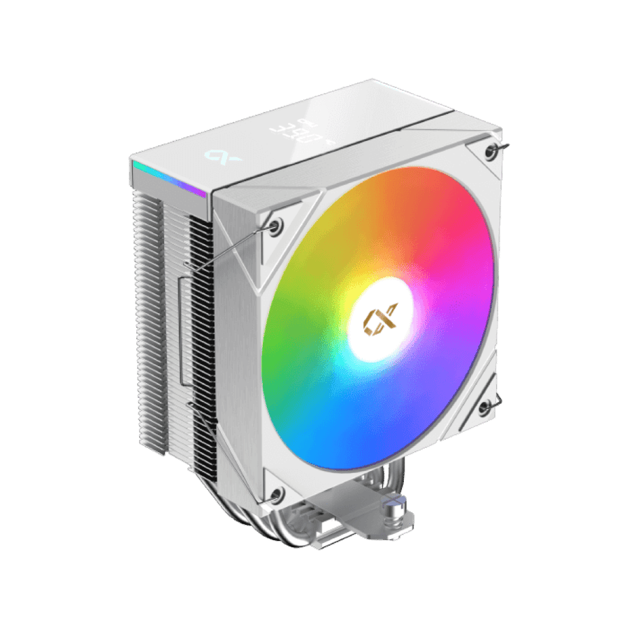 Xigmatek AK4 ARGB air cooler for the processor with dual digital display - white