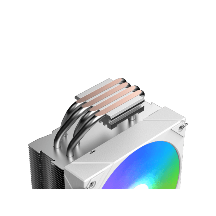 Xigmatek AK4 ARGB air cooler for the processor with dual digital display - white