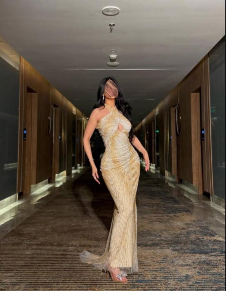 فستان سهرة شك مموج