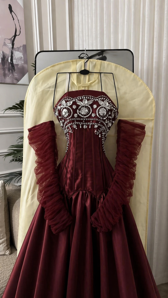 Meccado dress with hand embroidery