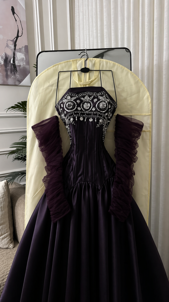 Meccado dress with hand embroidery