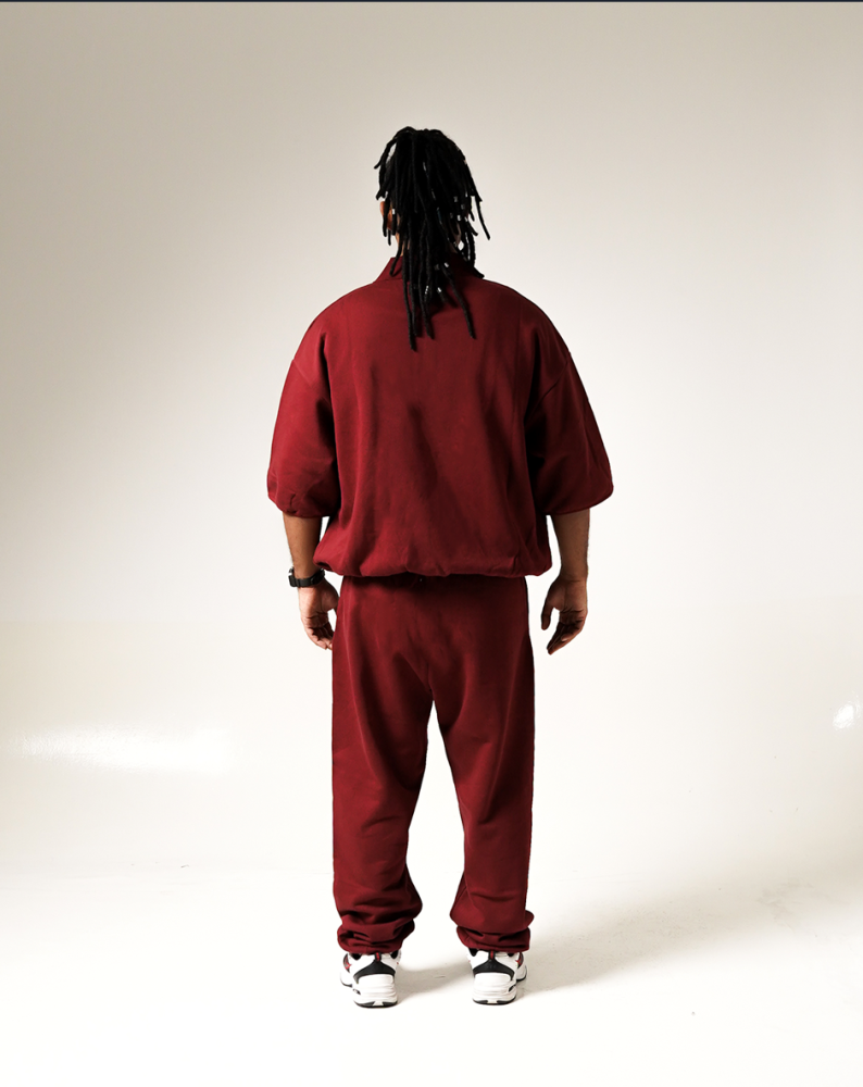 Burgundy 3/4 Sleeve Polo - LMC.SA