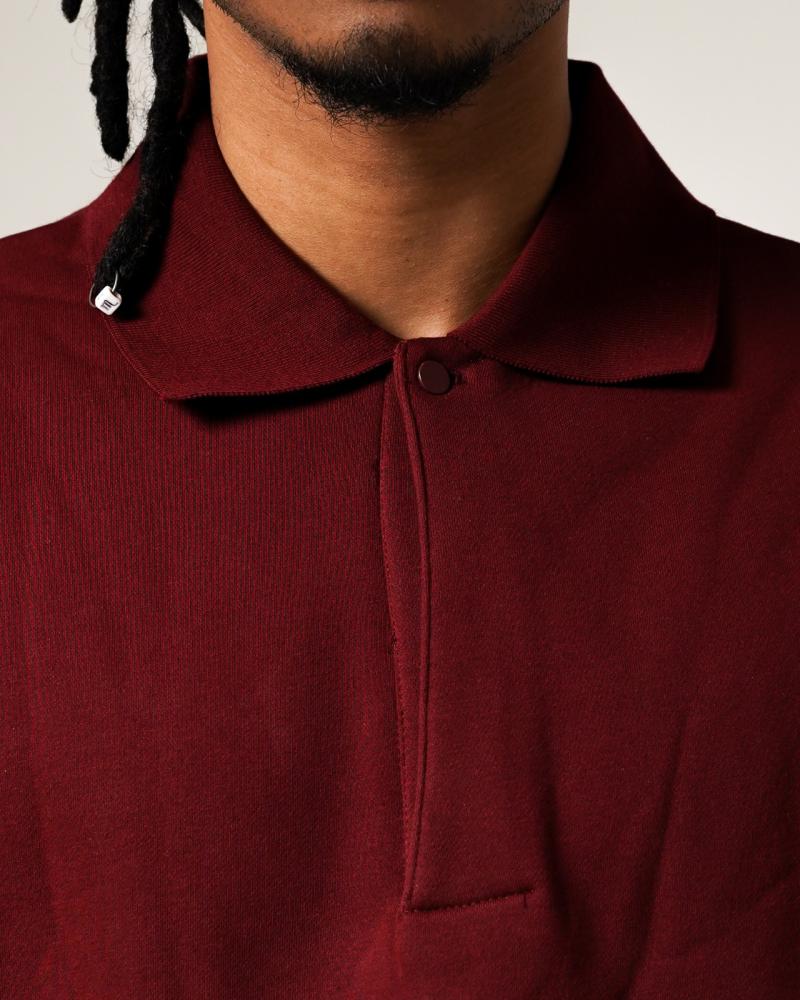 Burgundy 3/4 Sleeve Polo - LMC.SA