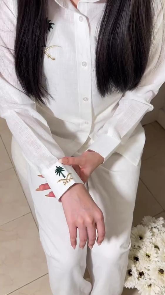 قميص اليوم الوطني كتان