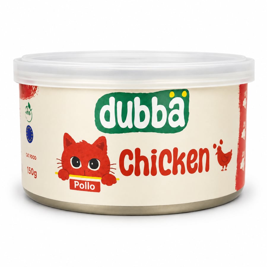 معلبات dubba دجاج في المرق للقطط البالغه والصغيره 150g