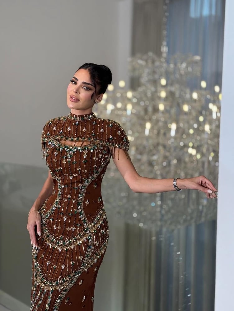 فستان سهره بني