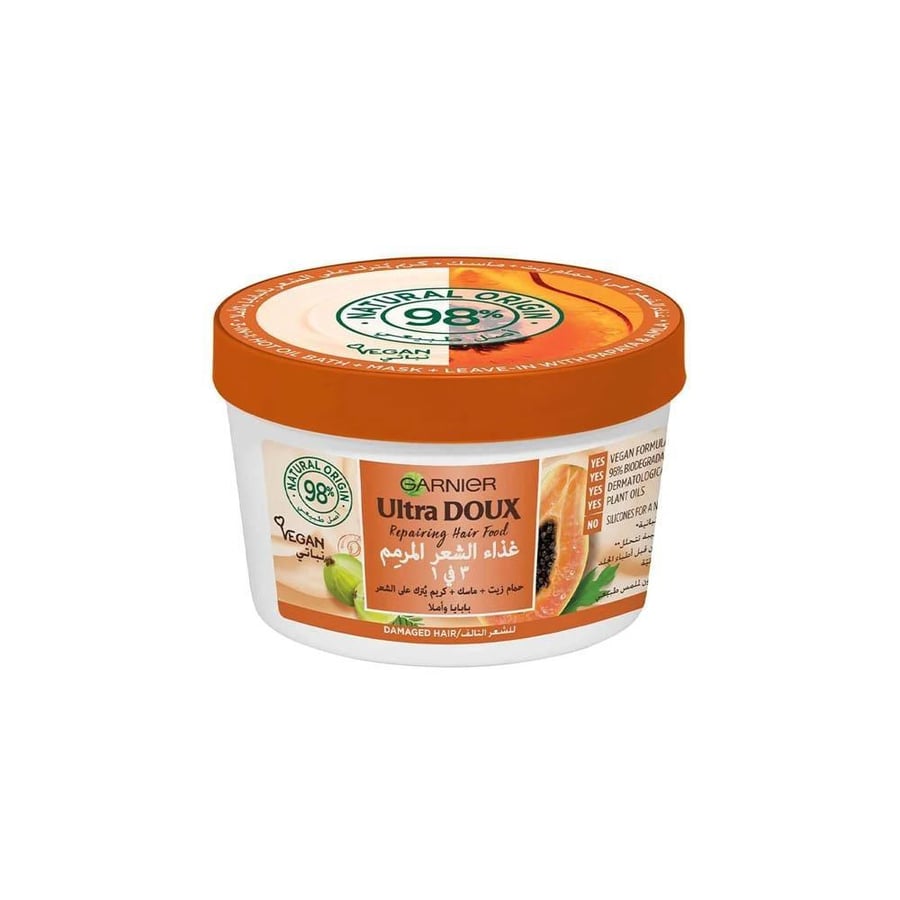 Garnier Ultra Doux Hair Repair Nourishing 3-in-1 for Damaged Hair 98% Natural - 390 ml