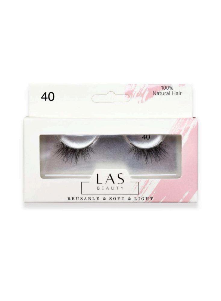 Natural soft eyelashes 40 strands Las Beauty