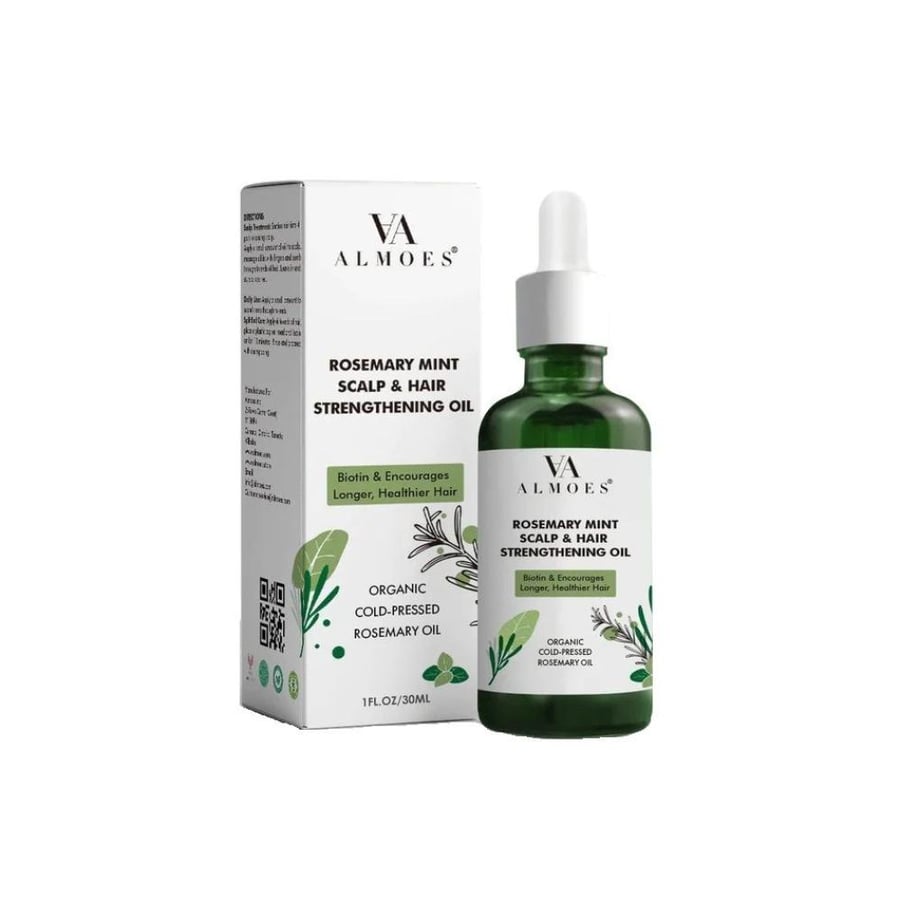 Almois rosemary and mint oil for hair strengthening and scalp - 30 ml