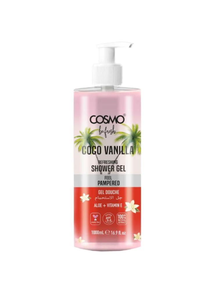 Refreshing shower gel with cocoa and vanilla scent from Cosmo - 1000ml