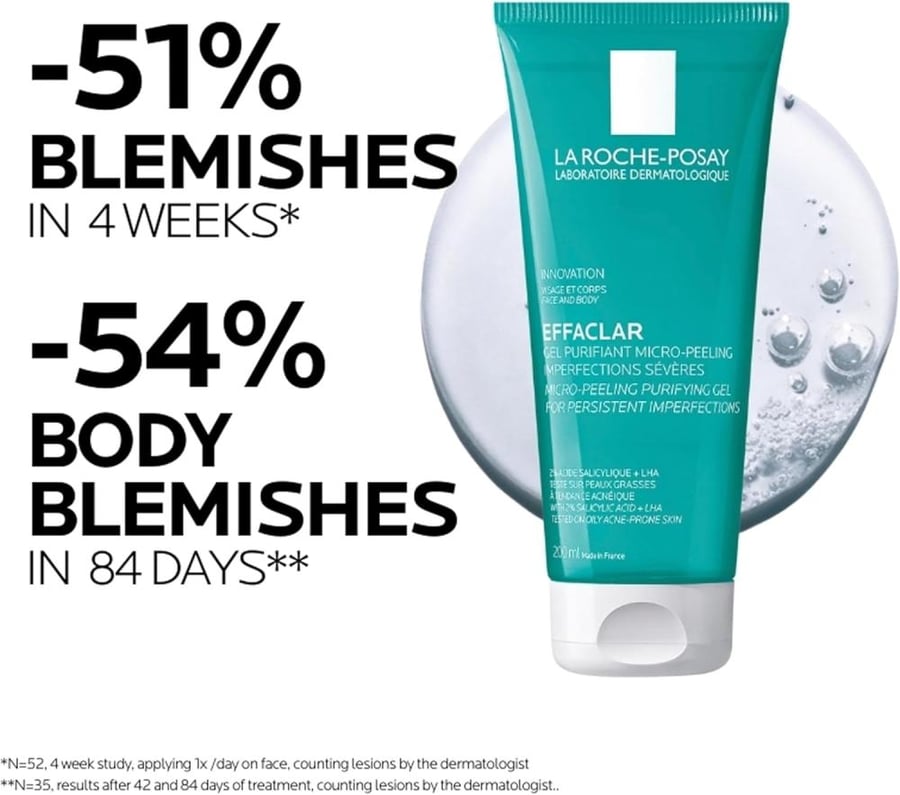 La Roche-Posay Effaclar Gel Face Cleanser Micro-Exfoliation 200 ml