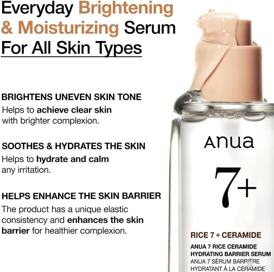 Serum Anwa Rice 7 with Ceramide for moisturizing the skin barrier - 50ml