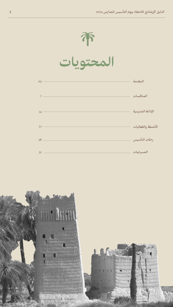 وزارة الثقافة - الدليل الإرشادي للاحتفاء بيوم التأسيس - (الإصدار  الثاني) - للعام (1447 هـ - 2026 م