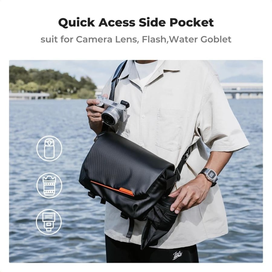 K&F Concept Urban Wander 14 Sling Bag (Black, 10L)