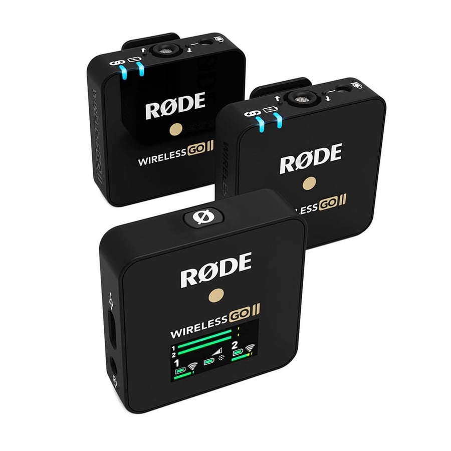 Rode Wireless GO II 2-Person Compact Digital Wireless Omni Lavalier Microphone System/Recorder Kit