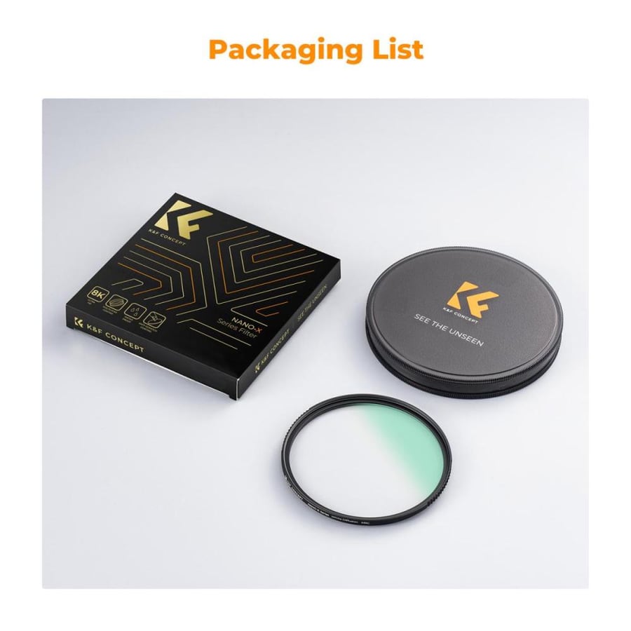 K&F Concept 82mm White Pro Mist 1/4 Filter Cinematic Effect Filter , HD Dreamy Soft White Diffusion Filter with 28 Layer Coatings Waterproof Scratch Resistant Nano-Xcel Series