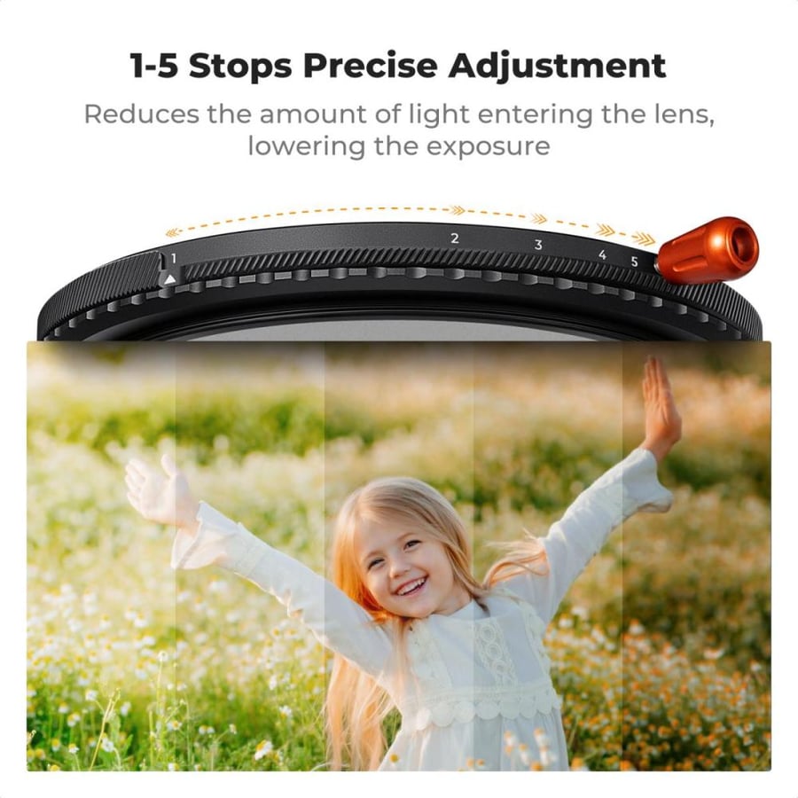 K&F Concept 77mm Variable ND2-32 (1-5 Stops) & Circular Polarizing Filter CPL & Black Mist 1/4 3 in 1 HD Lens Filter with 28 Multi-Coated for Camera Lenses Nano-Xcel Series