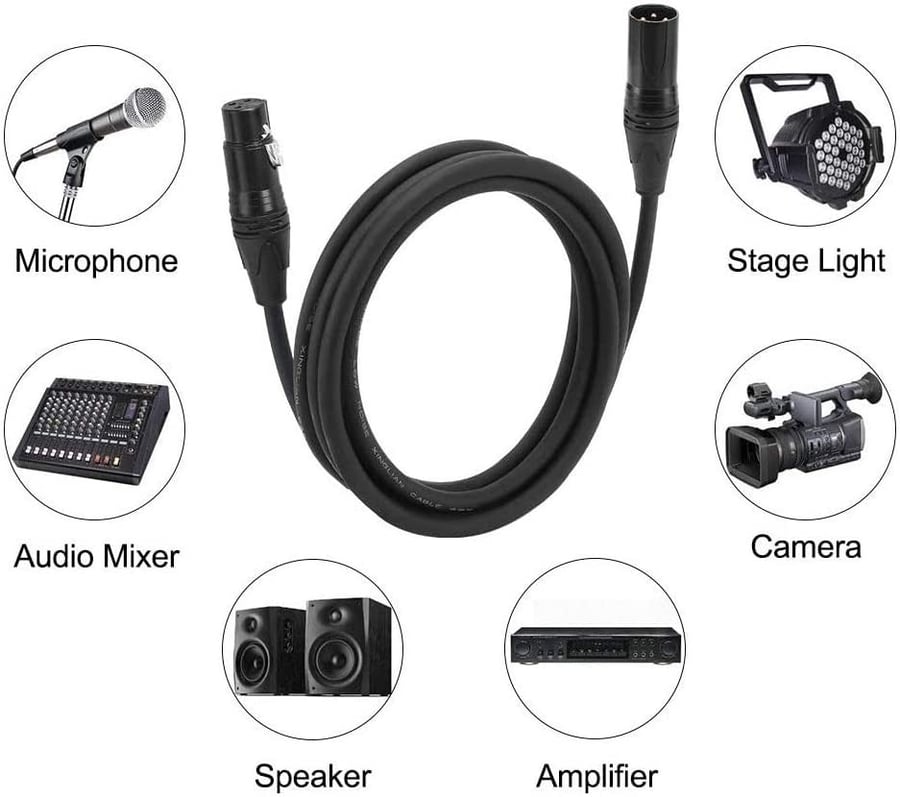 XLR Cable 3m XLR Male to XLR Female