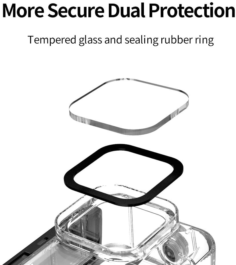 TELESIN Camera Protective Waterproof Case, Camera Cover Underwater 45m/148ft Diving Housing Underwater Accessories Replacement for GoPro Hero 9/10