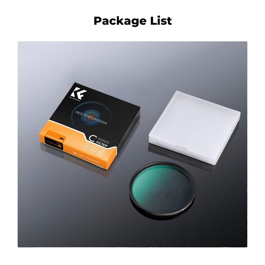 K&F Concept C-series Shimmer Diffusion Filter 72mm Optical Glass For Video Recording Portrait Photography