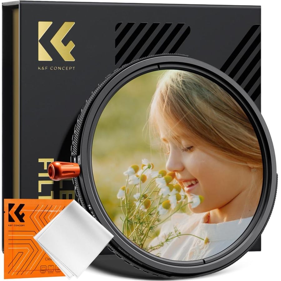 K&F Concept 82mm Variable ND2-32 (1-5 Stops) & Circular Polarizing Filter CPL & Black Mist 1/4 3 in 1 HD Lens Filter with 28 Multi-Coated for Camera Lenses Nano-Xcel Series