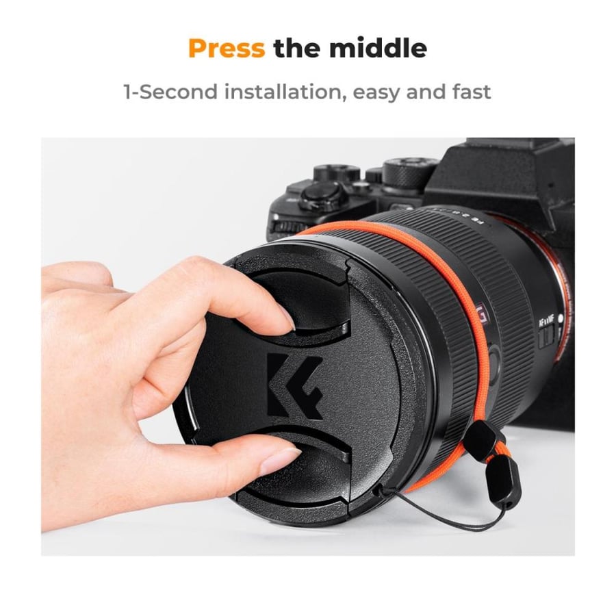 K&F Concept 67mm Snap-On Center Pinch Lens Cap 4 in