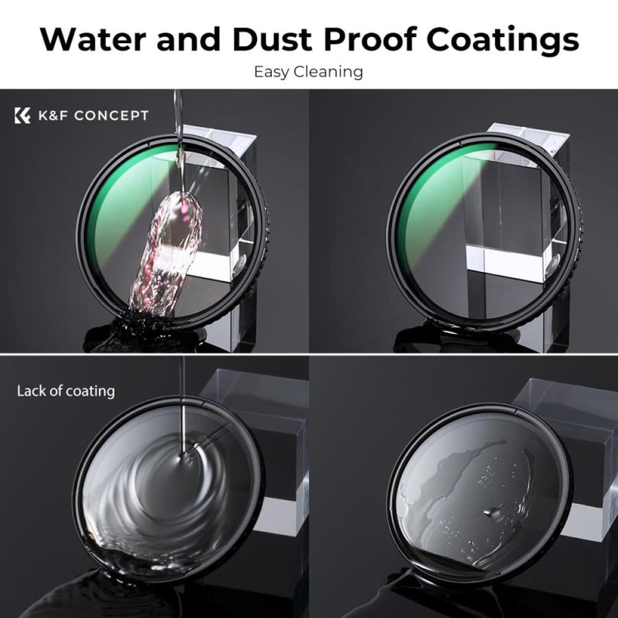 K&F 105mm Variable ND2-ND32 (1-5 Stop) Lens Filter Neutral Density Filter Waterproof Scratch Resistant with 28 Layers of Nano-coating Nano-Xcel Series
