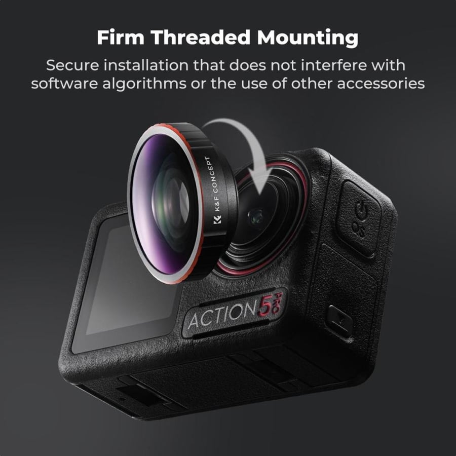 K&F CONCEPT Wide-Angle Lens Compatible with DJI Osmo Action 5/6