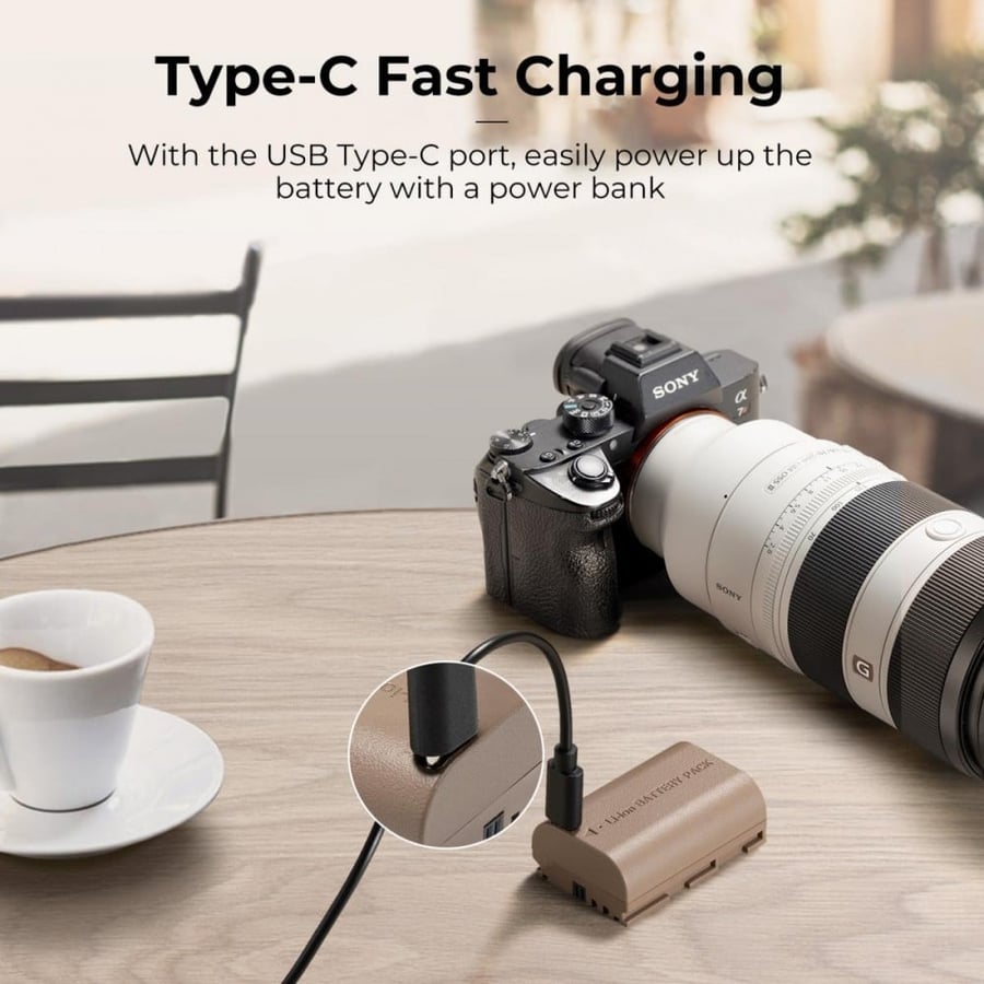 K&F Concept LP-E6NH Battery with Type C Direct Charge Interface (1 Battery)