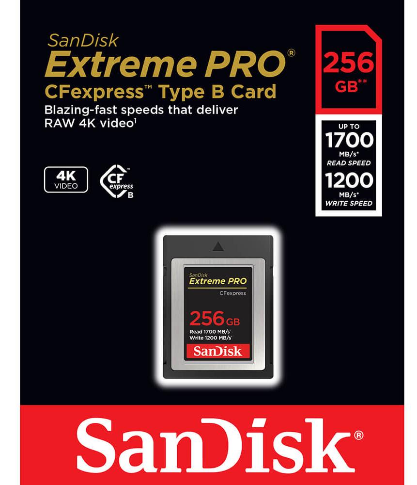 SANDISK CFexpress Extreme PRO SDCFE 256GB Type B