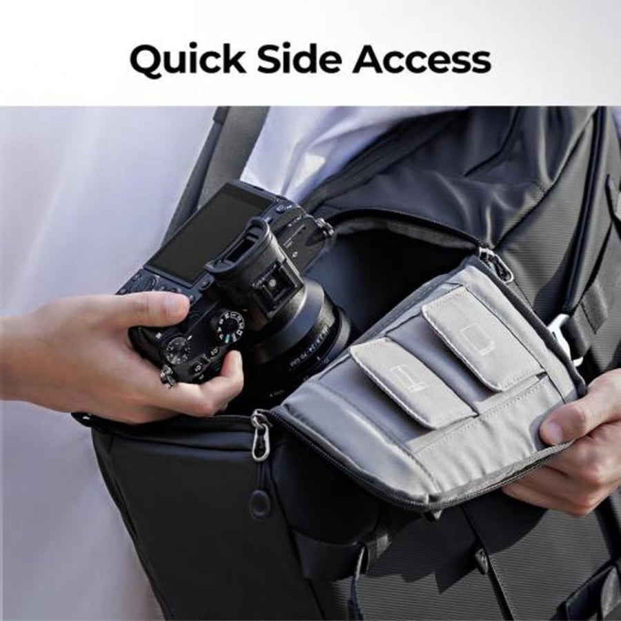 K&F Concept KF13.087AV6 Waterproof Camera Backpack Fits 15.6 Inch Laptop, 20L  ( All Black )