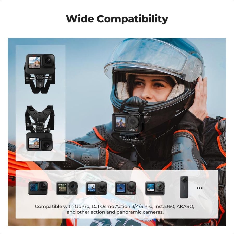 K&F Concept Action Camera Motorcycle Dirt Bike Helmet Chin Strap Mount